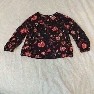 Old Navy Long Sleeve Floral Blouse